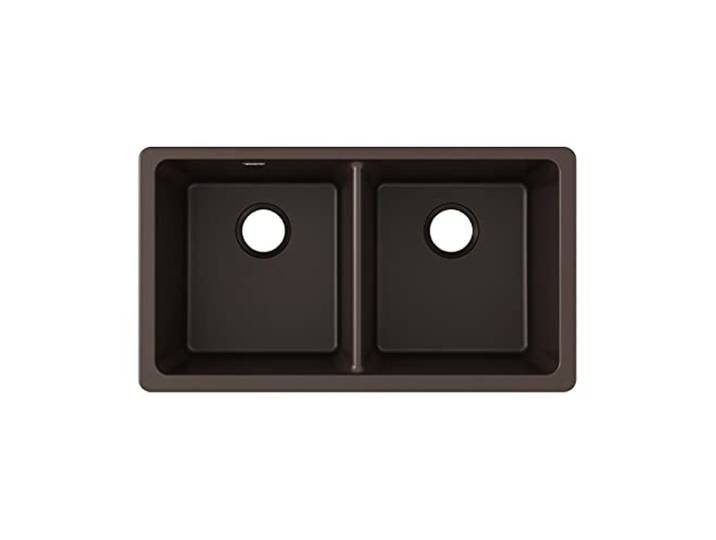 Elkay ELGU3322MC0 Quartz Classic Equal Doppelbecken, Unterbauspüle, Mokka