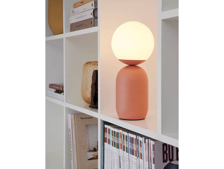 home24 Tafellamp Ø 15cm oranje/terracotta gepoedercoat aluminium E14