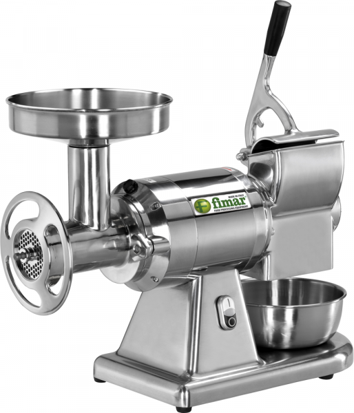 Fimar TC22AE - Tritacarne elettrico - Con grattugia integrata - 230 V - 1.5 HP - Gruppo macinazione in INOX - Senza inversione di marcia