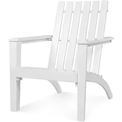 COSTWAY Adirondack-Stuhl aus Akazienholz, Gartenstuhl mit einer Tragkraft von bis zu 160 kg