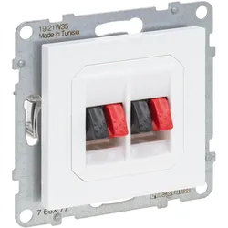 Legrand 765177 SEANO Lautsprecher-Anschluss 2-fach mit Federklemmen