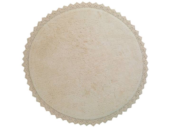 Teppich Emmi sand Einfarbig Baumwolle 110 x 110 cm