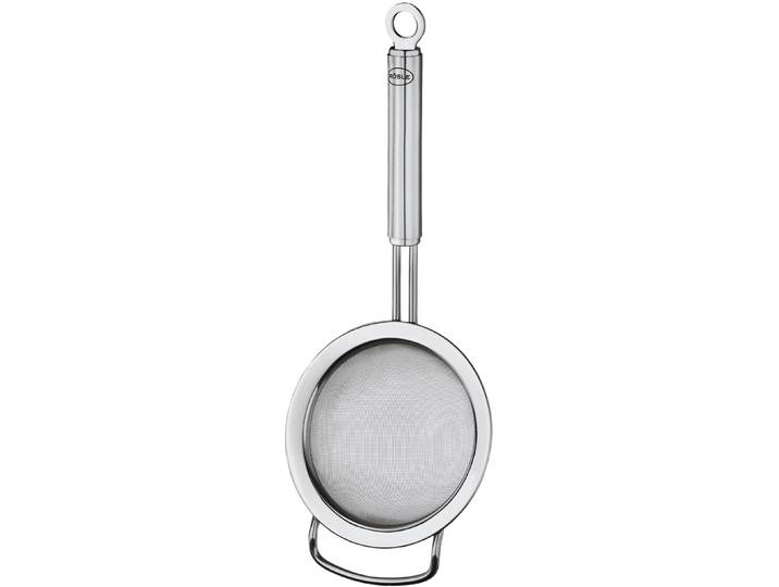 Teesieb RÖSLE, silber (edelstahlfarben), B:8cm H:5cm L:20cm Ø:8cm, Edelstahl 18/10, Küchensiebe, Teesieb, feinmaschiges Sieb für Tee, mit Aufhängeöse, spülmaschinengeeignet