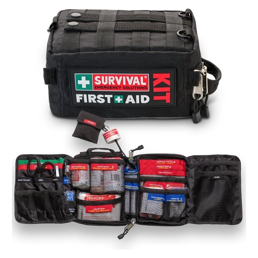TZMO Lékárnička Survival First Aid Kit Medium (CZ) (First Aid Kit) (CS-SFAK-BLK-M)