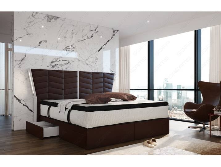 Boxspringbett Novara Leder