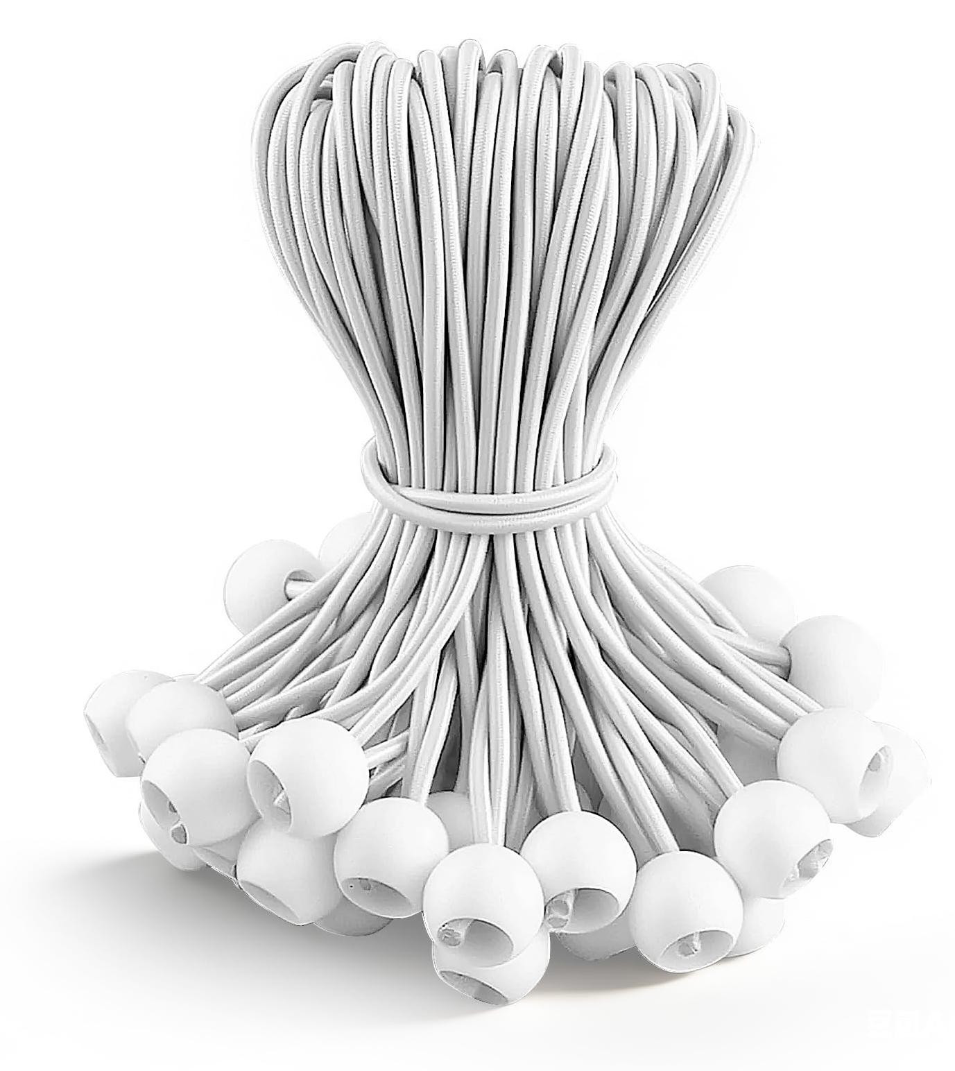 Set van 50 elastische touwen met bal voor diverse toepassingen