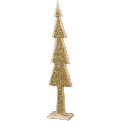 Dekobaum CREATIV HOME "Tannenbaum", gold, B:14,5cm H:69cm T:7cm, Dekofiguren, mit Glitter