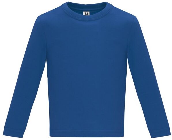 T-shirt bébé personnalisé en coton peigné Baby L/S Bleu Royal 6 MOIS