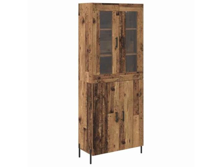 Highboard Altholz 69,5 x 34 x 180 cm Holzwerkstoff Wandmontage,Stauraum,minimalistisches Design,Holzwerkstoff,zeitgenössische Ästhetik,schlank