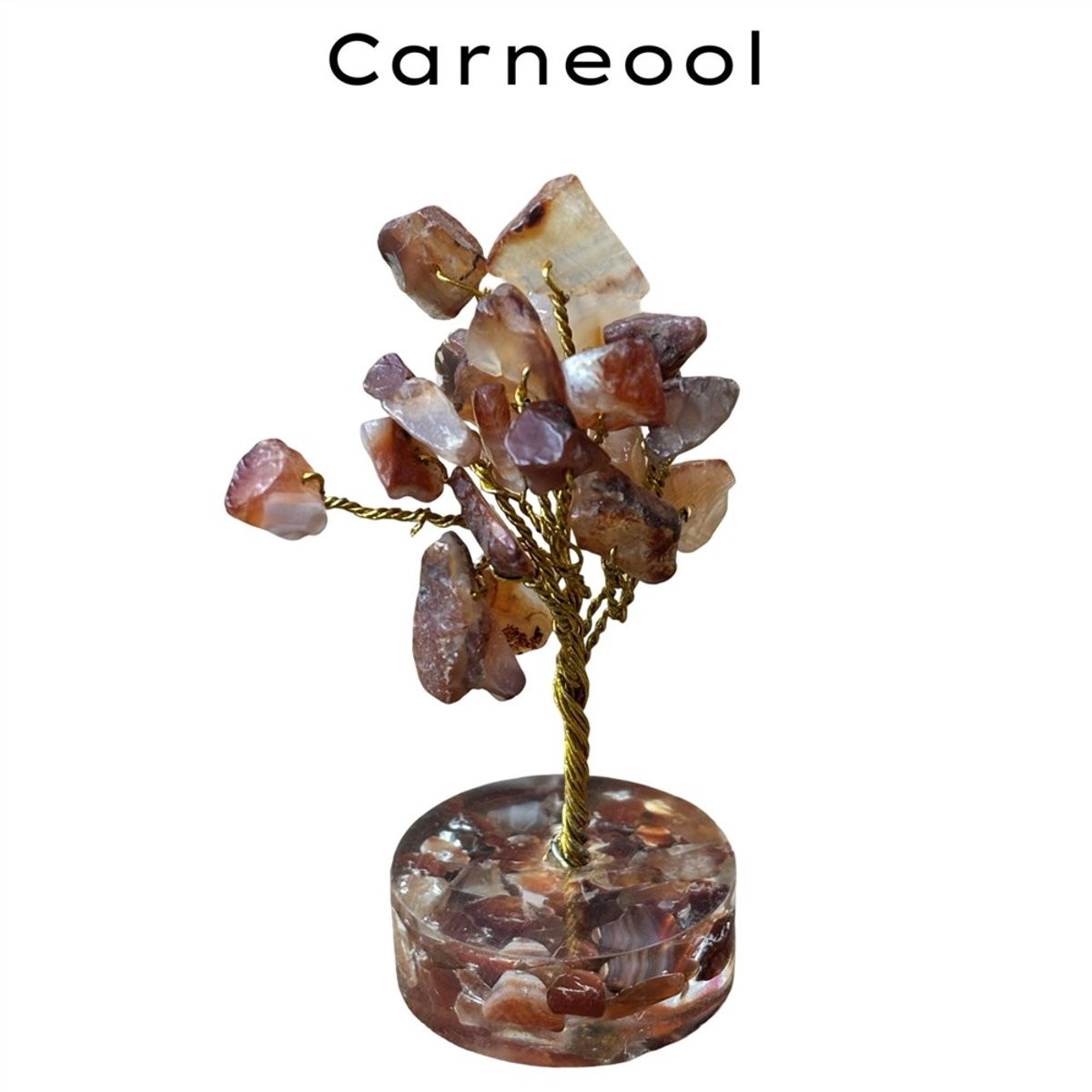 Edelsteen boompje Carneool voor op tafel