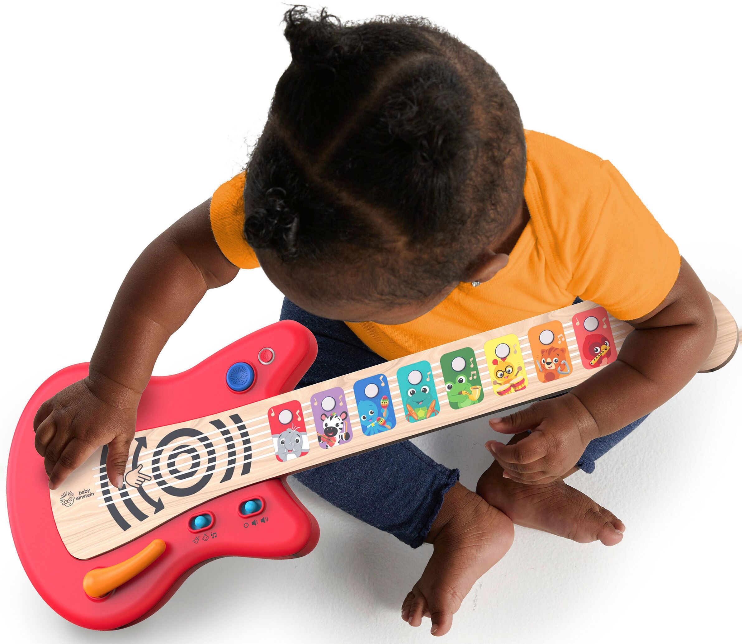 Spielzeug-Musikinstrument HAPE "Baby-Einstein, Together in Tune Guitar™", bunt, Spielzeug-Musikinstrumente, KinderB:54cm H:19cm T:6cm, Holz, Kunststoff, Spielzeug-Musikinstrument, Connected Magic Touch™, B:54cm H:19cm T:6cm