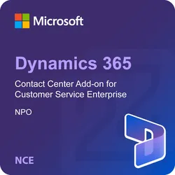 Microsoft Dynamics 365 Contact Center Add-on for Customer Service Enterprise - NPO (NCE)