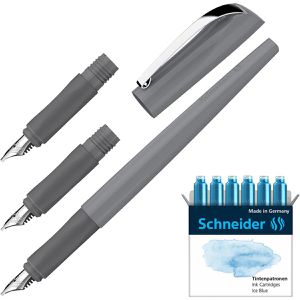 Schneider Kalligraphie-Stift Callissima, kiesel, Füller mit 3 Federn
