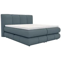 Boxbett Alberto 140 x 200 cm Stoff Blau