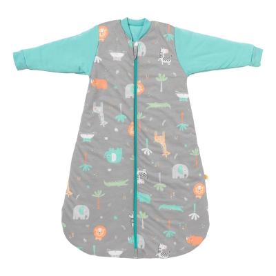Babyschlafsack SCHLUMMERSACK "Schlafsack ohne Füßen 3.5 Tog" Gr. 80, grau (safari), Schlafsäcke, Baby, L: 80cm, Obermaterial: 100% Baumwolle CO., L:80cm