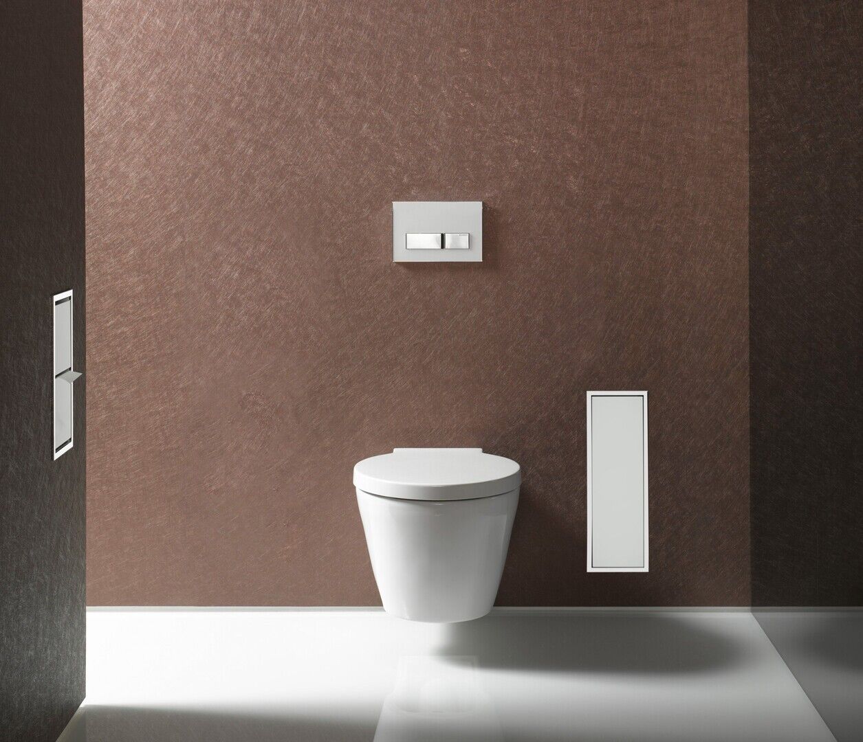 emco WC-Papier-Modul asis, chrom / white Unterputz, 344 mm, ohne Einbaurahmen, 972527821 972527821