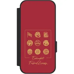 Nivocase Klapphülle für Google Pixel 10a Handyhülle aus Kunst Leder NIVOflip schwarz FC Bayern München (Google Pixel 10a), Smartphone Hülle, Schwarz