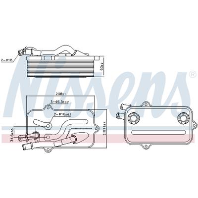 NISSENS Ölkühler, Automatikgetriebe 90782 für Audi