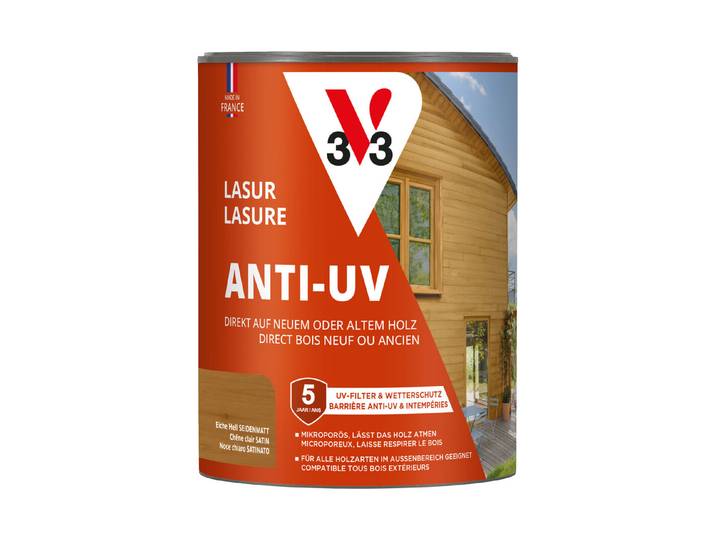 V33 Lasur Anti UV Eiche hell 0,75L