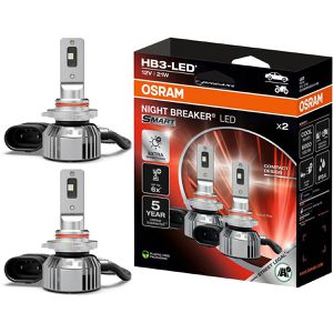 OSRAM Auto-Lampe Night Breaker SMART, 6000 Kelvin, HB3, 12 V / 21 Watt, Scheinwerferlampe, LED-Retrofit, 2 Stück