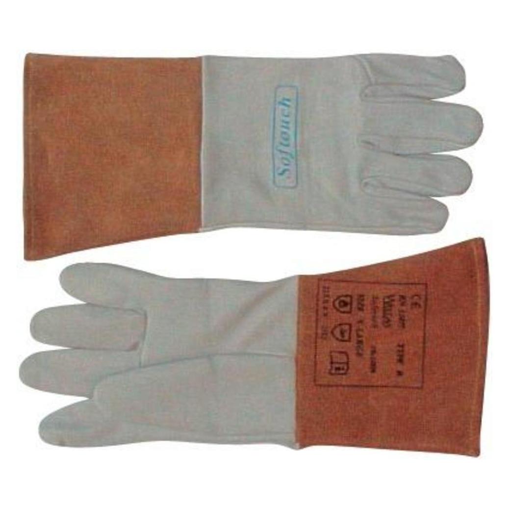 Weldas Schweisserhandschuhe Grösse XL (9,5) natur/orange EN 388, EN 12477, EN 1149-2 (XL) (10-1009-XL)