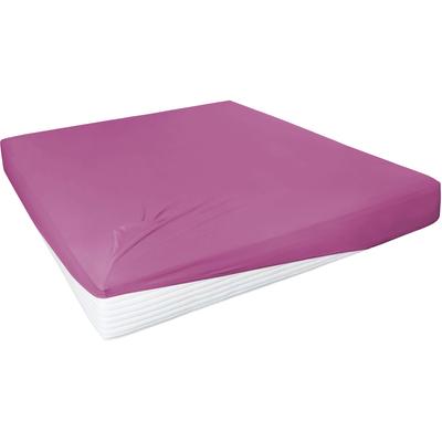Spannbettlaken PRIMERA "Elasthan-Feinjersey", lila (flieder), 1 Stk., Jersey-Elasthan, 140-160x200-220 28cm, Jersey-Elasthan, Obermaterial: 95% Baumwolle, 5% Elasthan, Bettlaken, Spannbettlaken, PREMIUM, aus 95% gekämmter Baumwolle und 5% Elasthan,...