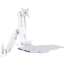 Multibrackets Workstation Arm Single (Wand, 27", 8 kg), Monitor Halterung, Weiss