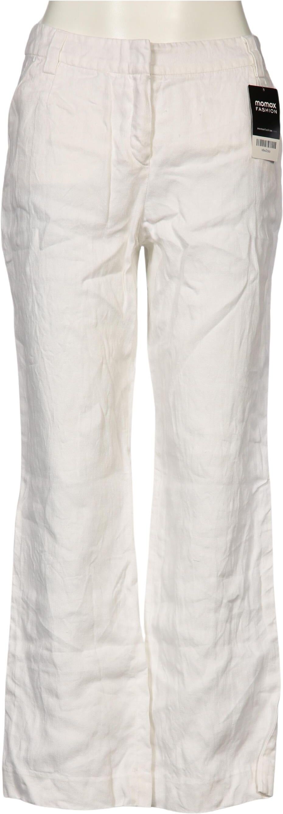 Escada Sport Damen Stoffhose, Cremeweiß, Gr. W27, Leinen - Second Hand