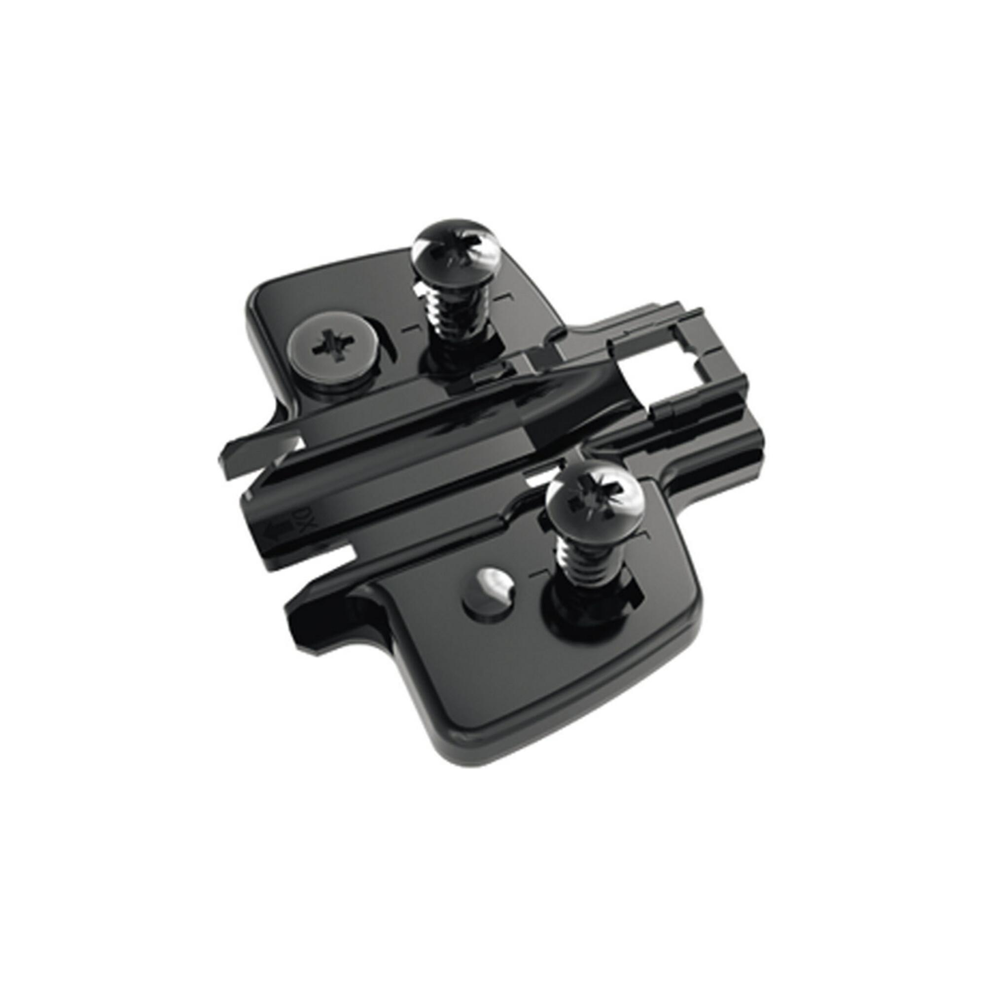 Hettich MB-Kreuzmontageplatte Distanz 1,5mm Sensys 8099, 9091804 obsidianschwarz, vern.)
