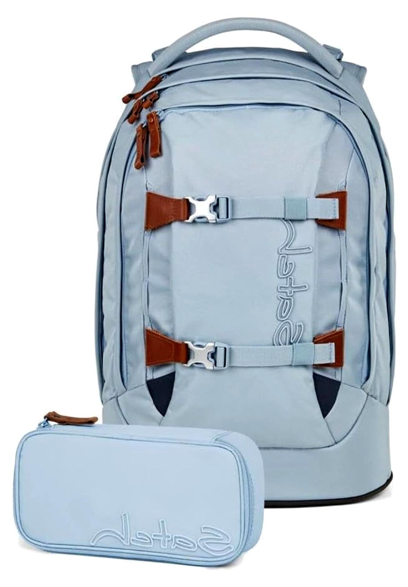 Schulrucksack Set Nordic Skandi Edition 2tlg. mit Schlamperbox (Nordic Ice Blue)