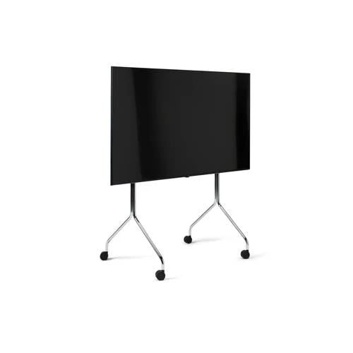 Moon Rollin' Tall tv-meubel met wielen, zwart en zilver, metaal