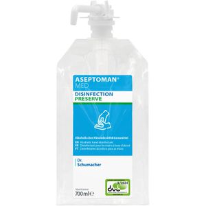 Dr.Schumacher Desinfektionsmittel Aseptoman Med Vacu-Bag, für Hände, alkoholisch, Kartusche 700 ml