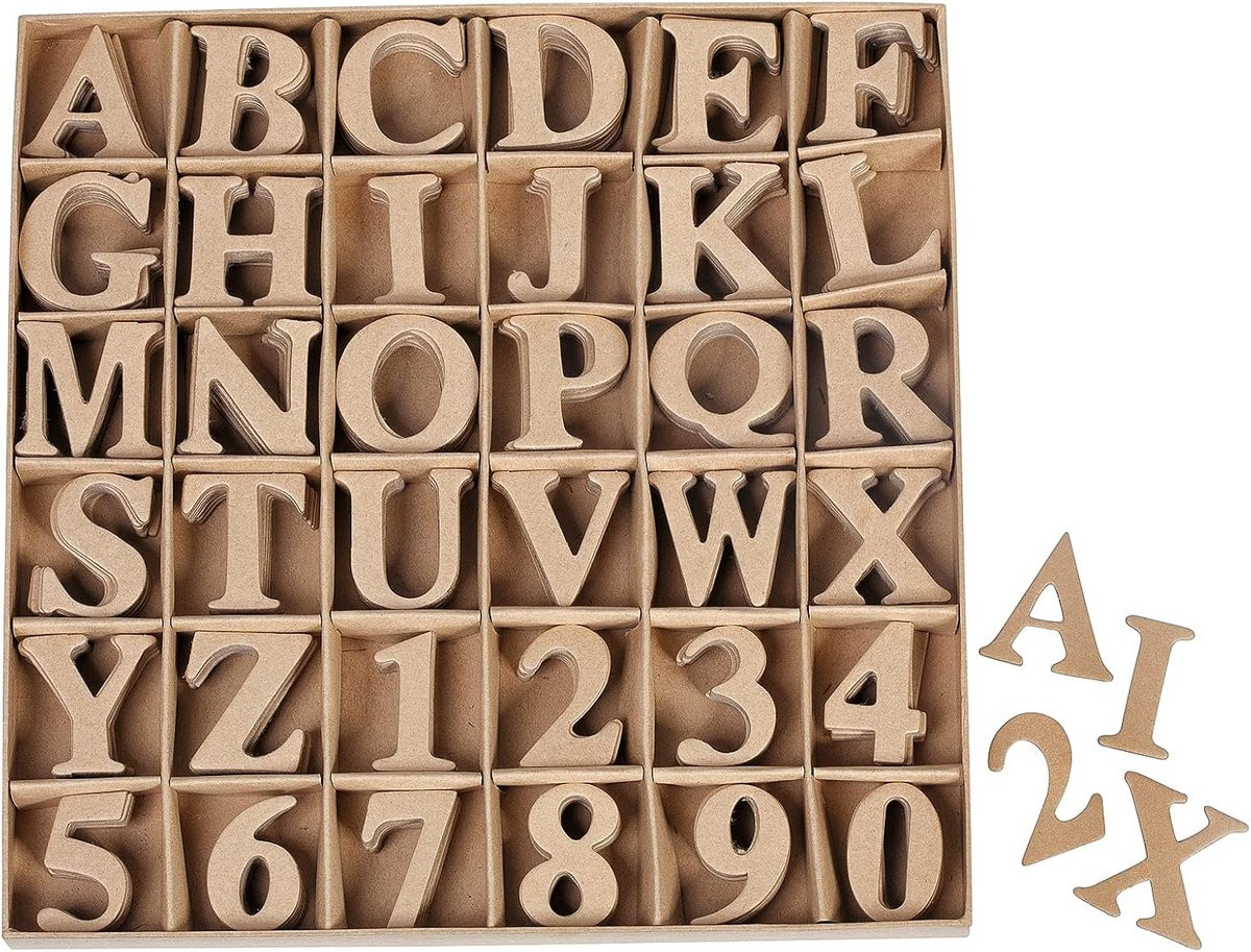 360 Delen Kartonnen Letter- en Cijfer Set voor Knutselen en Decoratie