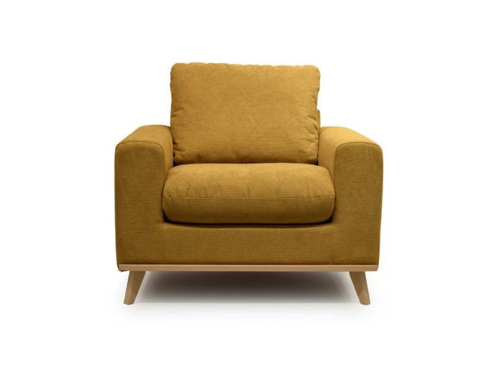 Fauteuil jaune moutarde