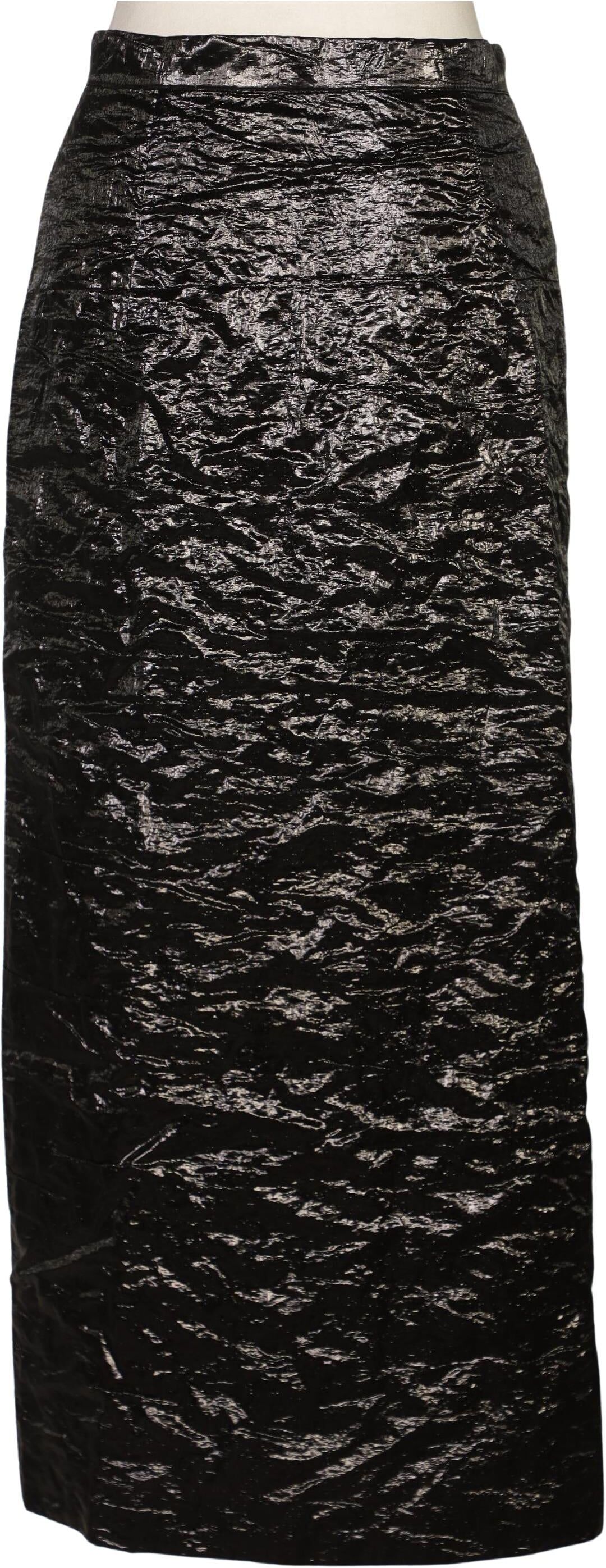 Carlo Colucci Damen Rock, Schwarz, Gr. W26, Synthetik / Viskose - Second Hand