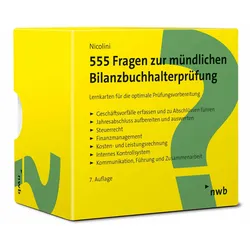 555 Fragen zur mndlichen Bilanzbuchhalterprfung, Fachbücher von Hans J Nicolini, Hans J. Nicolini
