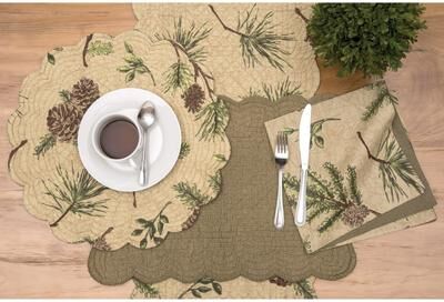 C&F Home Sierra Retreat Rustic Cotton Quilted Placemat Set of 6