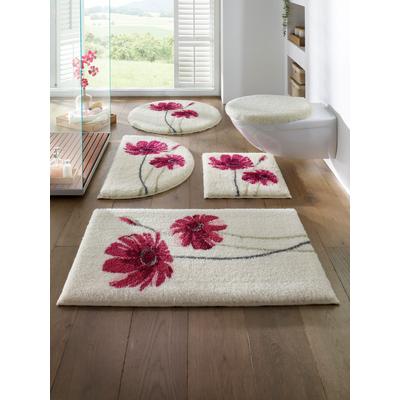 Badematte GRUND Gr. 3, beige (ecru, beere), rechteckig (60cm x 100cm ), Badematten, Badematte