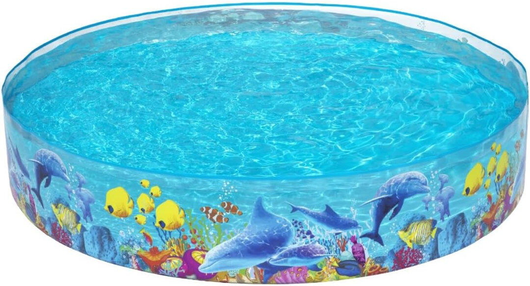 Dakota Fields Round Kiddie Pool 46cm H x 244cm W x 244cm L Yellow;Red;Green;White;Blue