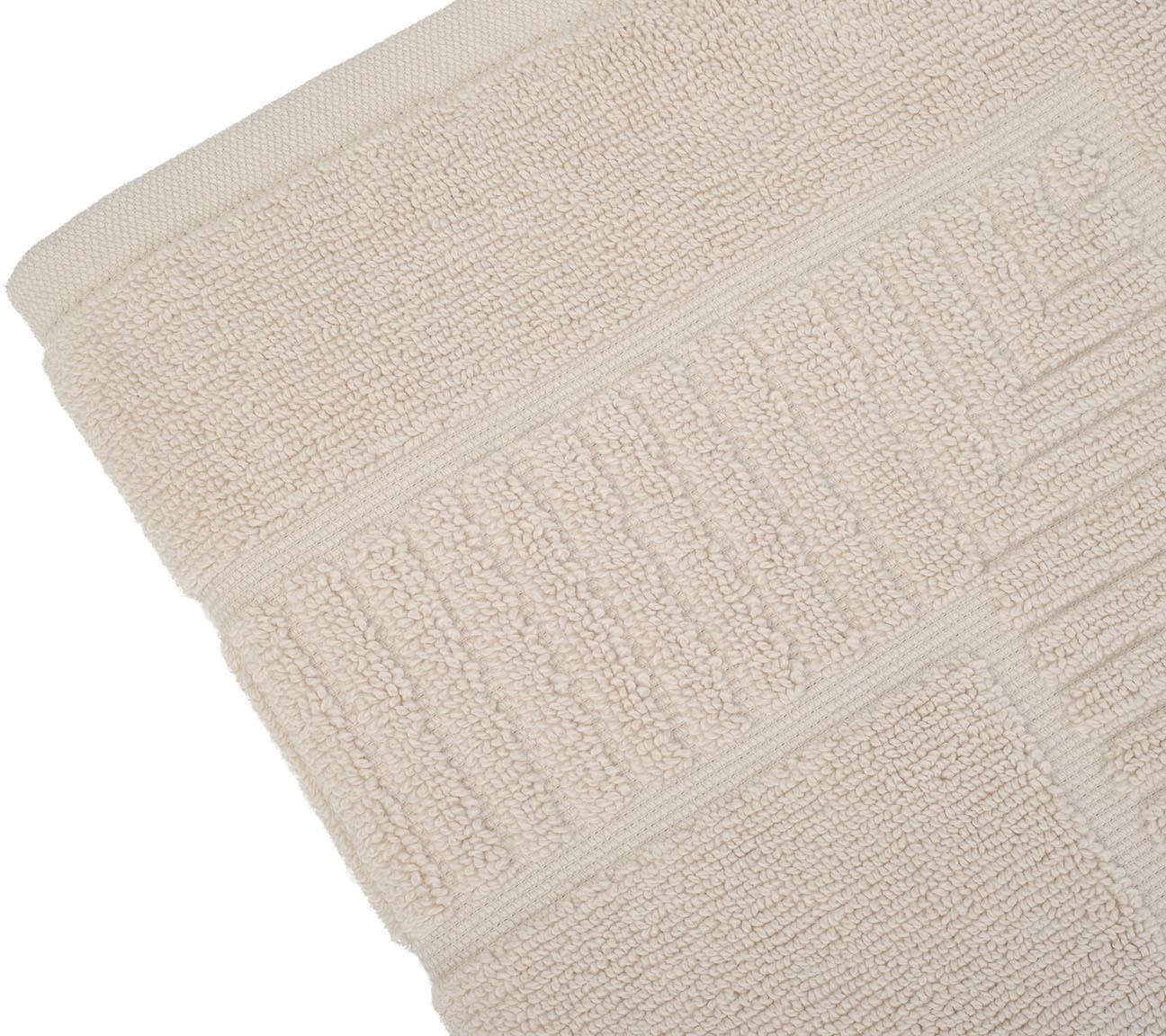 Badematte GÖZZE "BIO Frottier" Gr. 3, beige (creme), H:7mm, Baumwolle (Bio-Baumwolle), Badematten, Badematte, Badvorleger, Frottier-Qualität, mit Bordüre