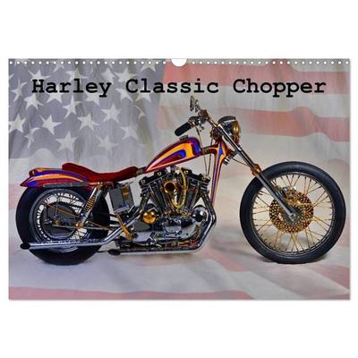 Harley Classic Chopper (Wandkalender 2026 DIN A3 quer), CALVENDO Monatskalender