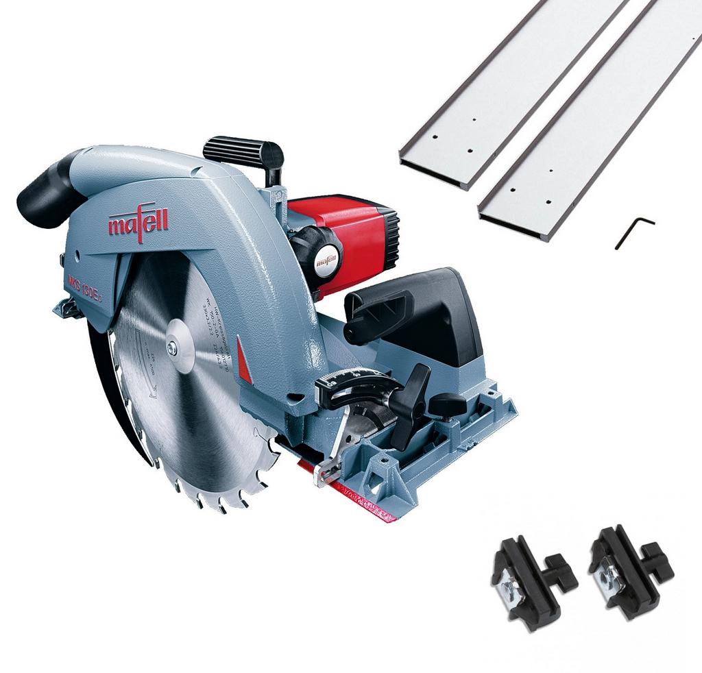 Mafell Handkreissäge MKS 130 Ec + Führungsschiene 3m, 2-teilig + Adapterpaar