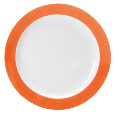 COLOURS Menüteller (mit Fahne) - (Ø 23 cm) - Orange, 6er Set