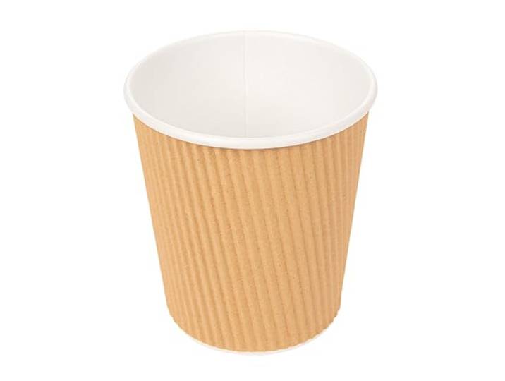 Gläser Warme Getränke, Doppelwand, Wellenförmig 180 Ml Braun Kraft - 1000 Un.