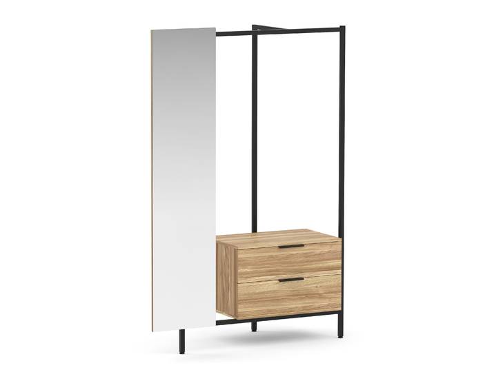 Garderobe HARIS 110 x 163 cm braun/schwarz