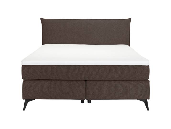 MyDeal Boxspringbett Ron taupe Polyester 160 x 200 cm