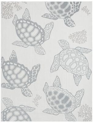 Home Dynamix Marine Sea Turtle Coastal Animal Indoor/Outdoor Area Rug