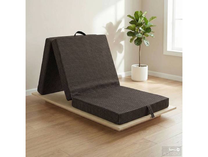 Faltmatratze Pohn 70 x 190 cm Grau/Dunkelgrau