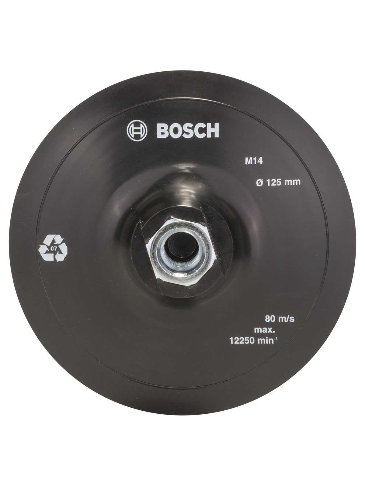 Bosch Rubber sanding plate - velcro - 125 mm