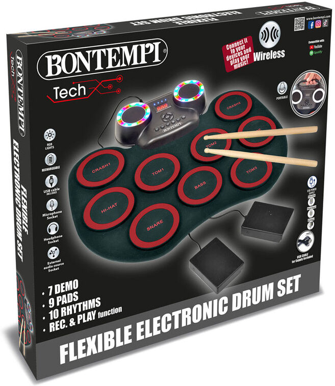 Batterie électronique flexible 9 pads - Bontempi